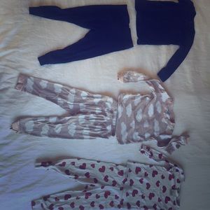 Lot of 3 2Y, 2T, 90 Girls Pajamas. H&M, Vaenait